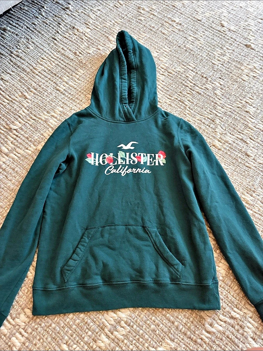 Hollister Green Hoodie Size Small
